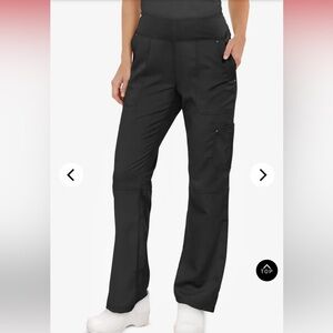 Purple Label by Healing Hands Tori Yoga Scrub Pant (Black Size L)